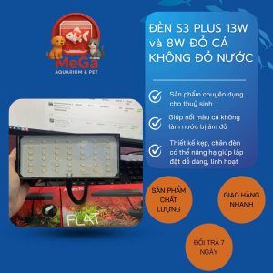 MeGa Đèn S3 Plus 13W & 8W Đỏ Cá Không Đỏ Nước Chuyên Dụng Cho Thủy Sinh RGB 3 in 1 Tăng Màu Sắc Cá và Cây Thiết Kế Kẹp L